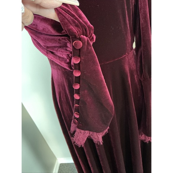 Antonio Melani × Nicola Bathie Helen Velvet Maxi Dress Size 6 Preppy Formal NWT - Picture 3 of 16